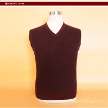 Yak lã / cashmere V Neck Pullover camisola de manga comprida / vestuário / vestuário / malhas